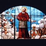 S.Carlo Borromeo sopra il portale della Parrocchiale 