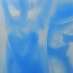 Ancora L’Io in movimento, vetro dipinto a grisaille e cotto a gran fuoco, cm. 52 x 185 